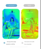 Uzaktan Kumandalı Mini Tavan Fanı - Minimalist Beyaz - Kablosuz Şarj 8000mAh - 9