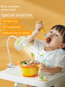 Taşınabilir USB Klip Fan - Beyaz Klip - Çift Türbin - 2400mAh - 3