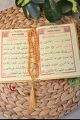 Tül Keseli İnci Tesbihli Yasin Kitabı Çanta Boy Termo Deri Kaplı Gold – Arapça, Türkçe Okunuşlu ve Mealli – 128 Sayfa  Hac Umre ve Mevlit Hediyeliği thumbnail 4