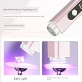 Taşınabilir LED Oje Lambası - Nane Yeşili + Stand - 5
