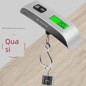 Yüksek Hassasiyetli Taşınabilir Elektronik Bagaj Tartısı - Gümüş Gri Kanca - 2