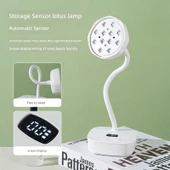 Ses Kontrollü Güç Depolama Hızlı Kuruyan UV Oje Lambası - Beyaz Lotus Lambası - 1