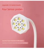 Ses Kontrollü Güç Depolama Hızlı Kuruyan UV Oje Lambası - Beyaz Çay Lambası (Beyaz) - 8