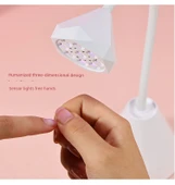Ses Kontrollü Güç Depolama Hızlı Kuruyan UV Oje Lambası - Beyaz Çay Lambası (Pembe) - 9