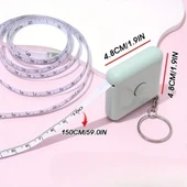 Pratik Taşınabilir Çanta Boy Anahtarlıklı Mezura Metre Ölçü Aparatı (150 cm) - 4