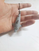 Sesli Işıklı Köpek Balığı Fenerli Mini Anahtarlık  Çanta Süsü Hediyelik - 4