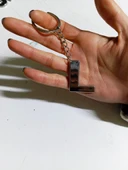 L Harfi Plastik Krom Kaplama Anahtarlık- Harf Çanta Süsü - 1