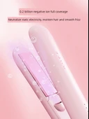 Mini Taşınabilir Saç Düzleştirici ve Maşası - Pembe - 180°C - 3 Mod - 3