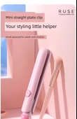 Mini Taşınabilir Saç Düzleştirici ve Maşası - Pembe - 180°C - 3 Mod - 7