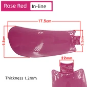 Küçük Fan Kanadı - Pembe Kırmızı - 17.5cm Uzunluk - 2.2cm Soket - 10 Parça - 1