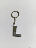 L Harfi Plastik Krom Kaplama Anahtarlık- Harf Çanta Süsü - 3