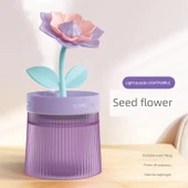 USB Nemlendirici - Mor [Gardenya] - Büyük Kapasite - Sessiz Nano Sprey - Sıcak Atmosfer Lambası - 1