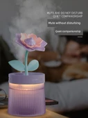 USB Nemlendirici - Mor [Ayçiçeği] - Büyük Kapasite - Sessiz Nano Sprey - Sıcak Atmosfer Lambası - 3