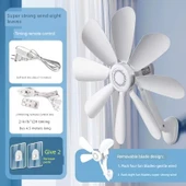 Duvara Monte Elektrikli Fan - 8 Yaprak, 2 Seamless Sticker, 3m Uzaktan Kumanda Zamanlayıcı Kablosu - 1