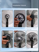 Metal Alüminyum Elektrikli Fan Kanadı 18 inç 5 Yaprak - Mavi - 5