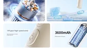 Yüksek Hızlı Şarjlı Taşınabilir Fan - Kayısı Beyazı - 3600mAh - Temel - 10