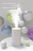 Küçük USB Hava Nemlendirici - Yeşil - Takılabilir - Büyük Sprey - Atmosfer Lambası - 8