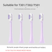 Elektrikli Diş Fırçası Başlığı - Romantik Mor 4 Paket - T301/T302/T501 - 1