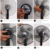 Metal Alüminyum Elektrikli Fan Kanadı 18 inç 5 Yaprak - Mavi - 11