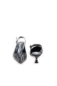 Pisagor Ps-32370 Kadın 4 Cm Arkası Açık Taşlı Abiye Stiletto Ayakkabı - 3