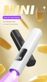 Şarjlı Taşınabilir LED UV Oje Lambası - Obsidyen Siyah - Dijital Ekran - 5-10 Saat Dayanıklılık - 7