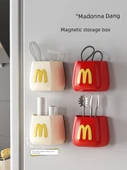 Beyaz Manyetik Buzdolabı Depolama Rafı - 2 Paket - 2