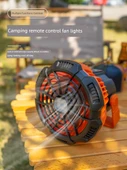 USB Fan Lamba - Taşınabilir Gece Balıkçılığı - X10 Uzaktan Kumandalı - Turuncu - 5200mAh - 2