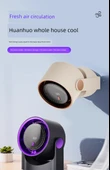 Taşınabilir Masaüstü Fan - Dyson Gri - Yedi Spiral Fan Kanadı - Akıllı Zamanlama - Dijital Ekran - Gürültü Azaltma - 12