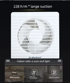 Banyo Egzoz Fanı - 6 İnç - Düz Metal Açıklığı: 151-165mm - 10