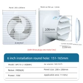 Banyo Egzoz Fanı - 6 İnç - Hat Açıklığı: 151-165mm - 1