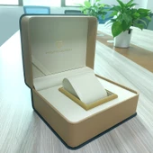Deriden Yapılmış Saat Kutusu - Mat - 17.5 cm - 14.5 cm - 8.4 cm - 1