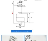 Oda Sıcaklığı Paslanmaz Çelik Float Switch 400mm DC 0~110V - 8