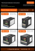 REX-C100 Sıcaklık Kontrol Cihazı - C400 Evrensel Giriş Röle Çıkışı - 5