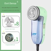 Lint Temizleme Aleti - Yeşil - 8 Kesici Başlık + Bıçak Ağı - 1