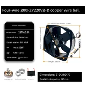 200FZY 2-D Demir Yaprak 220V 65W Dört Telli İleri ve Geri Hava Çıkışlı Eksenel Akış Fanı - 1