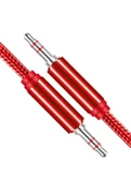 Hasır Örgülü 2 Metre Aux Kablosu Ses Kablosu 3.5 mm - 3