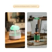 Aromaterapi Nemlendirici - Beyaz + 10ml Esansiyel Yağ - 1