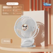 Disney Klipsli USB Fan - Buz Beyaz Mickey - 20000mA - 1