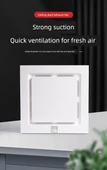 Banyo Tavan Egzoz Fanı - 10 inç Açılış 250mm Büyük Gümüş Standart Tavan Montajı - 6
