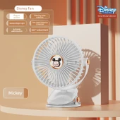 Disney Klipsli USB Fan - Buz Beyaz Mickey - Takılabilir - 1