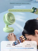 USB Şarjlı Masa Fanı - Matcha Yeşili Yükseltme - 8-28 Saat Dayanıklılık - 2
