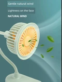 USB Şarjlı Mini Taşınabilir Klip Fan - Kırmızı - 250mAh - 3