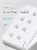 Katlanabilir Tırnak Lambası - UV/LED - 12W - Taşınabilir - 2
