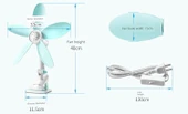 Klip Fan - 38cm Yumuşak Yaprak + Uzaktan Kumanda + 3m Zamanlama Kablosu - 12