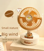 USB Mini Taşınabilir Masa Fanı - Masaüstü Kompakt - 1.5-2 Saat Dayanıklılık - 8