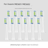 Elektrikli Diş Fırçası Başlığı - Beyaz Tip 12'li (Xiaomi T300/T500 ile) - 1