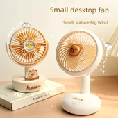USB Mini Taşınabilir Masa Fanı - Masaüstü Fırçasız Motor Sessiz Model - 1.5-4 Saat Dayanıklılık - 3