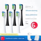 Elektrikli Diş Fırçası Ucu - DuPont Standart - Temiz Siyah + Beyaz - 3 Adet - 1