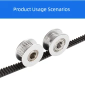 GT2 Alüminyum Senkron Tekerlek Kasnağı - 20 Diş - 5mm İç Delik - 6mm Genişlik - Dişsiz - 5