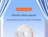 USB Şarjlı Taşınabilir Masa Fanı - Siyah 24 Saat Otomatik Sallanan Başlık 6 Saat Zamanlayıcı Ultra Sessiz - 5